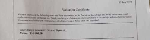 Very Collectible Gents Omega Automatic Geneve Dynamic-Valued @ R6000.00