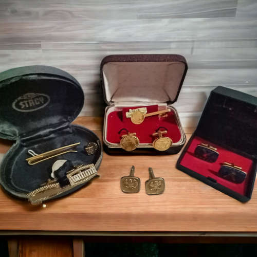 Stunning collectors selection of cufflinks and tie clips