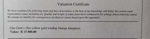 Value R15 000.00 Vintage Collectors Omega windup time piece