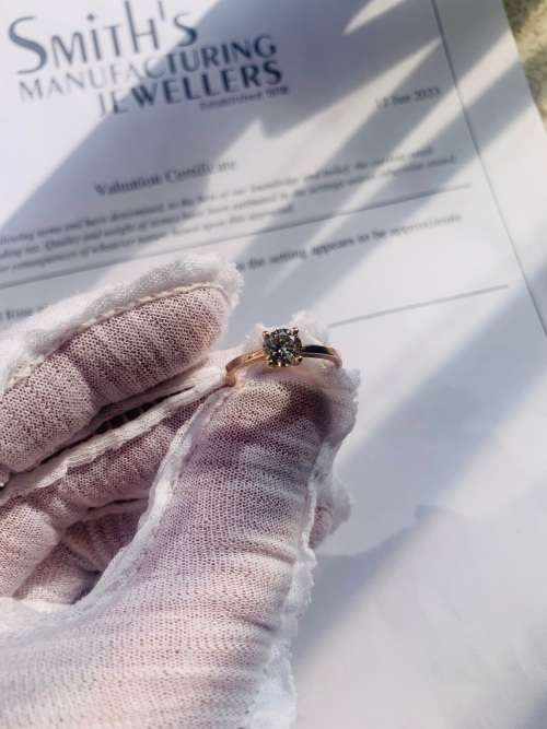 Retail R98350.00 New One 9ct Rose Gold Ring Set With One Brilliant Cut diamond in the setting 0.70ct