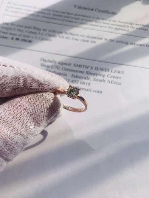 Retail R98350.00 New One 9ct Rose Gold Ring Set With One Brilliant Cut diamond in the setting 0.70ct