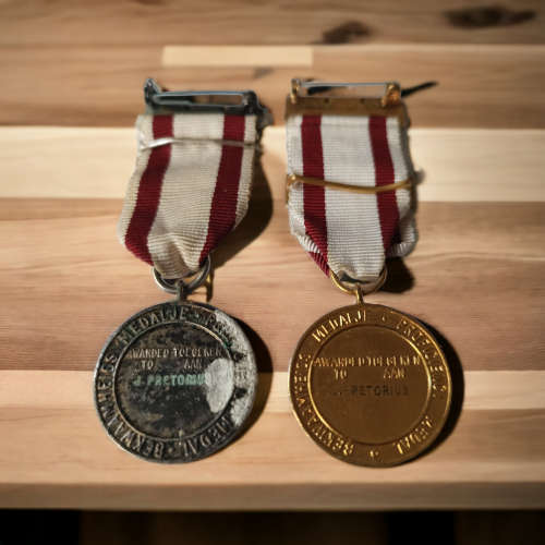 Rare vintage collectors Red Cross First Aid in mining proficiency medals