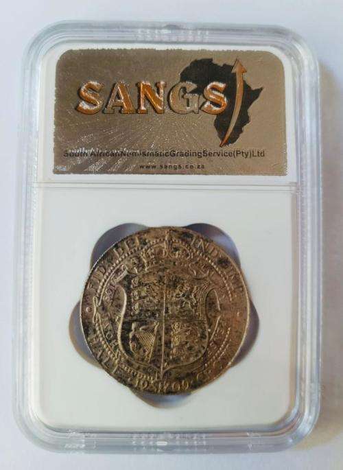 Rare collectors Great Britain 1909 Half Crown AU50 Graded coin