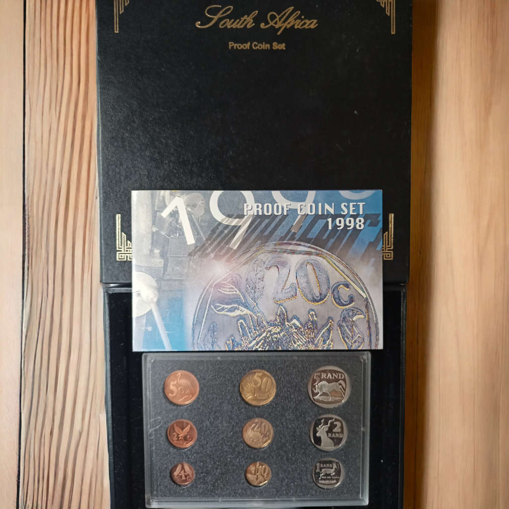Collectors 1998 South African Coin proof set with SA Mint case