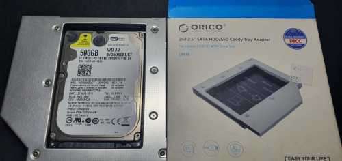 500GB SATA 2.5 INCH WITH CADDY