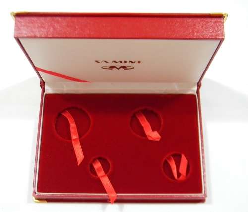 Empty SA Mint Red Box for all 4 Krugerrand sizes - 1/10th - 1/4oz - 1/2oz - 1oz