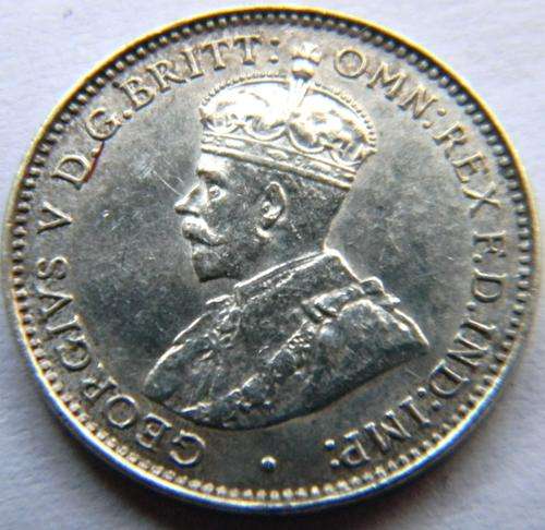 Rare Australia 1917 M Three Pence UNC - AUS Catalogue UNC = R5000+