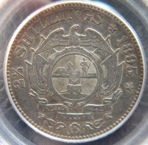 ZAR 1895 Silver Half Crown - PCGS Certified XF45 - Hern's = R50 000 !