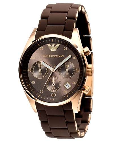 *R5899* Emporio Armani Ladies AR5891 Sport Rose Gold Ion-Plating Brown - Brand New & Fast Shipping !