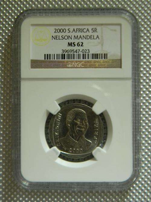 Nelson Mandela 2000 R5 Smiley - NGC Certified MS62 : 6 available