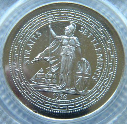 1936 DATED Straits Settlements Silver Crown PCGS PR64 Cameo ! FINEST KNOWN ! Mintage 200 !!