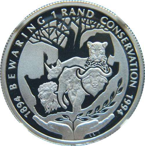 South Africa 1994 Conservation Silver Proof R1 - NGC Certified PF69 Ultra Cameo - Sought After !