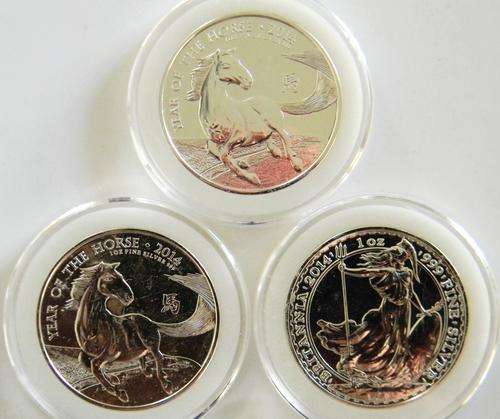 3 Ounces of Fine Silver Encapsuled QEII Two Pounds Pieces - 1 bid for all