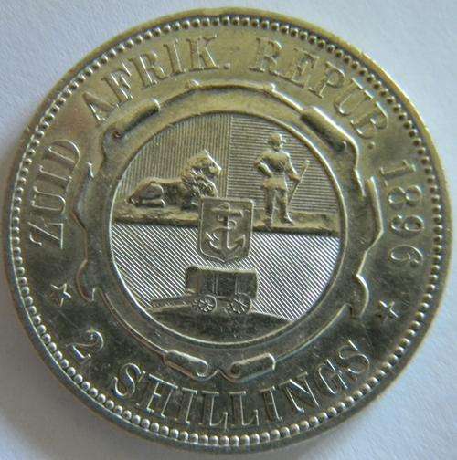 South Africa ZAR 1896 Silver Two Shillings