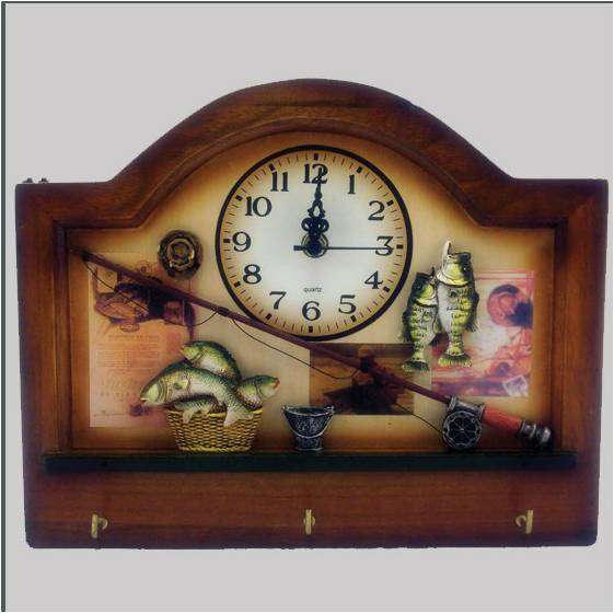 **Ambassadors Gifts** Wall Clock Fishing 30cm