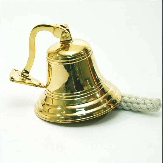 *Ambassadors Gifts* Brass Wall Mountable Bell with Rope 19cm