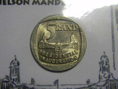 1994 Inauguration R5 - Sealed in a Mandela Inauguration Presentation Pack with National Anthems