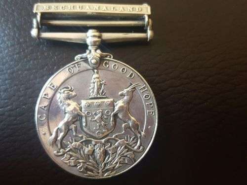 General Service medal awarded to Private W T Hodgman for service in Bechuanaland 1896 to 1897