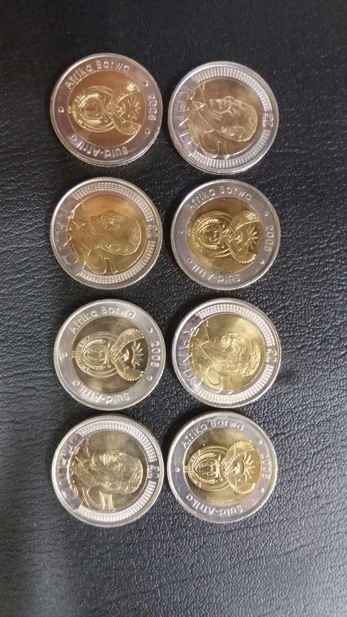 Nelson Mandela R5, 2008 Set of 8 Coins (Uncirculated)
