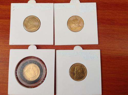 Set of Four Half Pond gold coins ungraded in very good condition