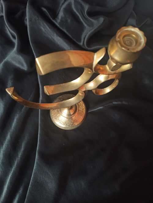 VINTAGE SOLID BRASS AUM INCENSE BURNER