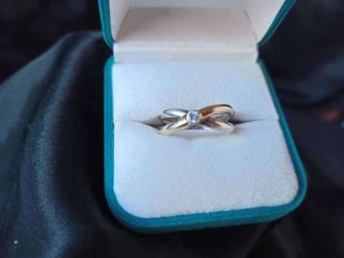 VINTAGE STERLING SILVER TWO TONE RING