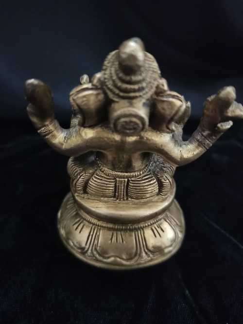 VINTAGE BRASS GANESHA FIGURINE