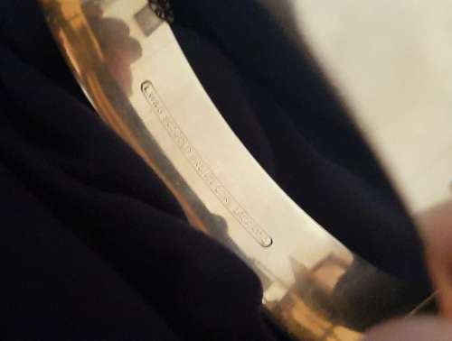 9CT GOLD BRONZE CORE VINTAGE FLORAL DESIGN BANGLE