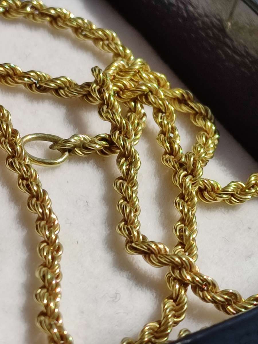 9CT GOLD VINTAGE TWIST ROPE CHAIN