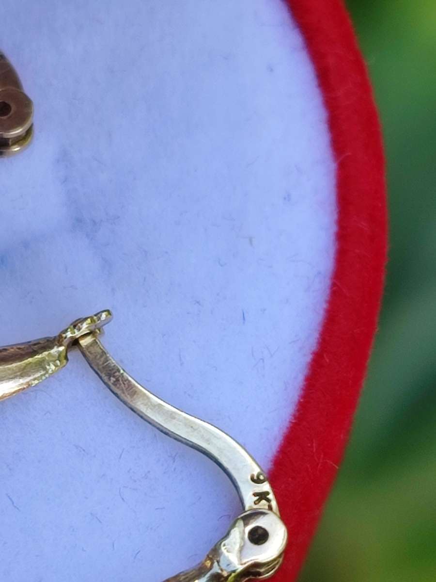 9CT GOLD CREOLE DESIGN MEDIUM HOOPS