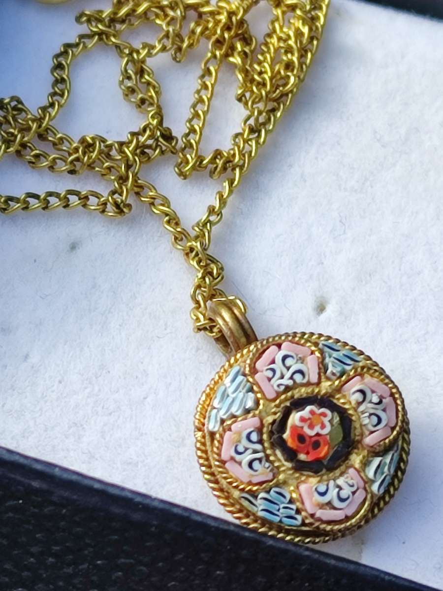 MICRO MOSAIC VINTAGE PENDANT SET