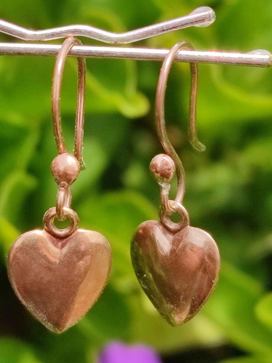 9CT Gold Heart Drop Earrings
