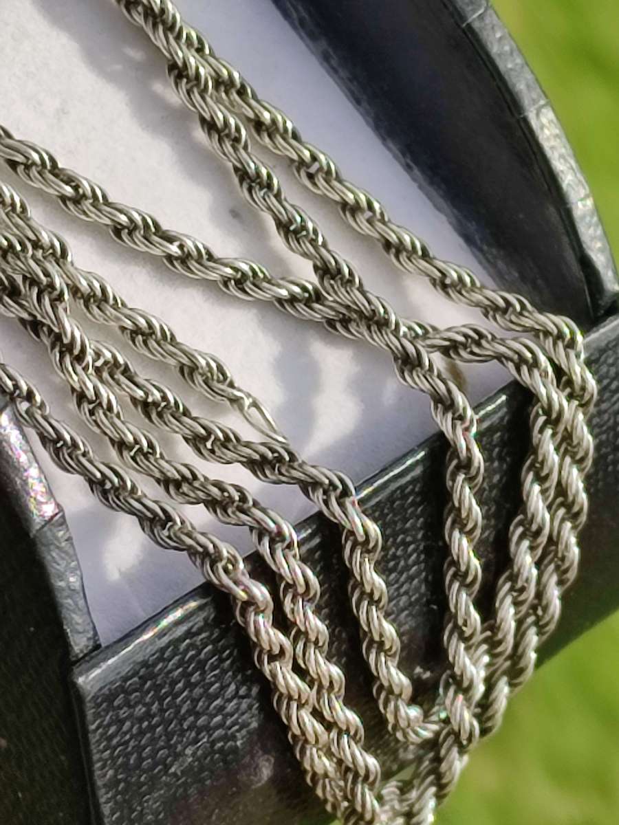 Extra long Vintage Sterling Rope Chain