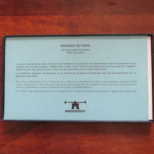 9 COIN PROOF SET OF FRANCE 1977 INCL. SILVER 50 FRANCS