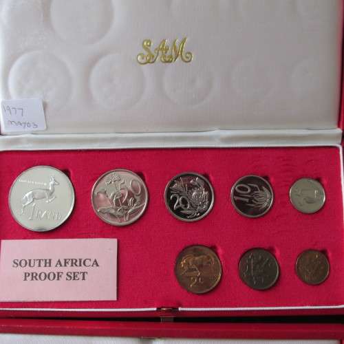 6 S.A. PROOF SETS 1975-1980 - EXCELLENT CONDITION - 1/2CENT - SILVER RAND - NO GOLD