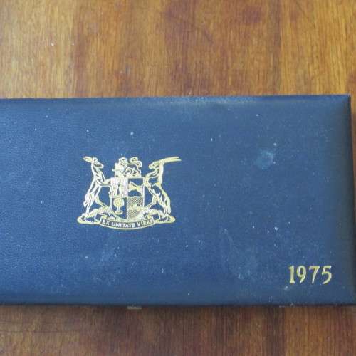 1975 SHORT PROOF SET OF S.A. 1/2 CENT - SILVER RAND
