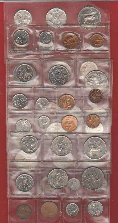 7 UNCIRCULATED MINT PACKS SEALED BY S.A. MINT 1981-1987