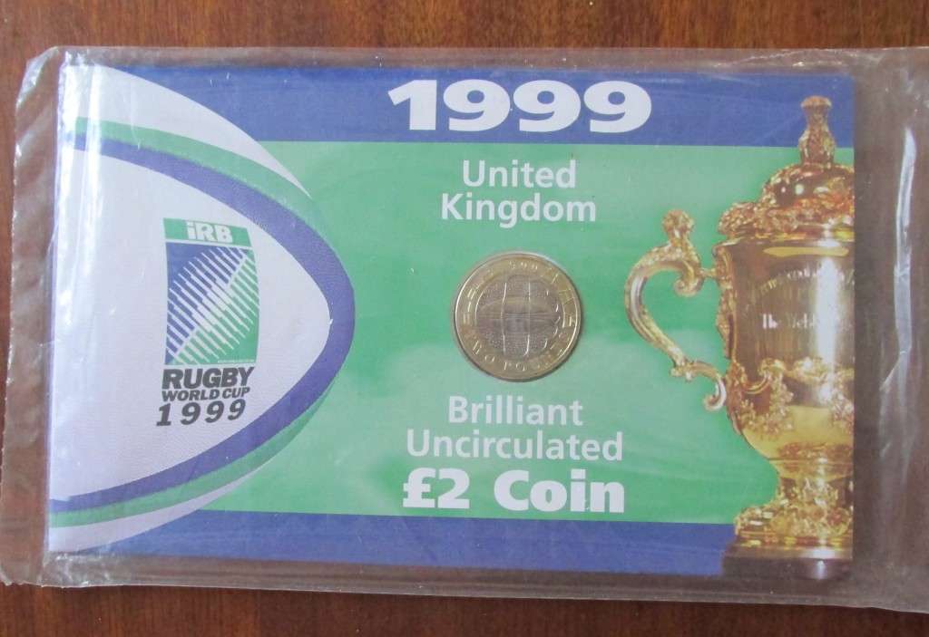 RUGBY WORLD CUP 1999 £2 - BRILLIANT UNCIRCULATED