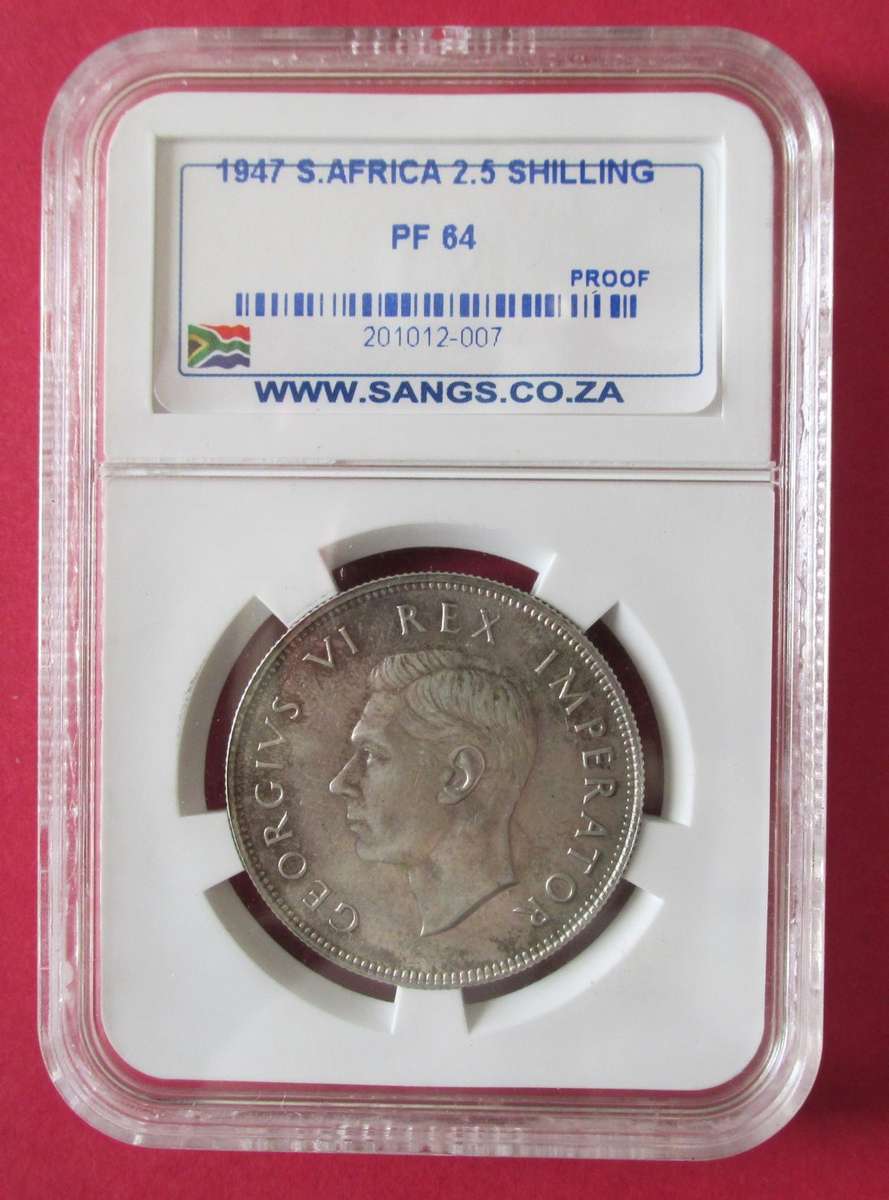 1947 PROOF SILVER 1/2 CROWN PF64