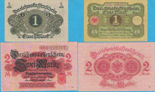 1914 GERMANY - STATE LOAN CURRENCY NOTES UNC.