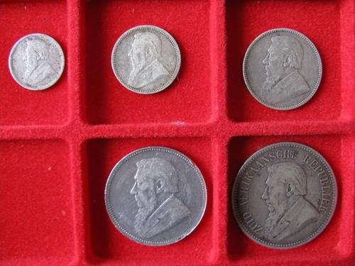 1895 ZAR SILVER SET TICKEY - HALFCROWN