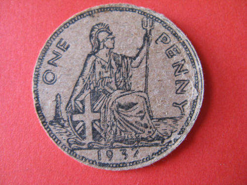 =RARE= CARDBOARD PENNY
