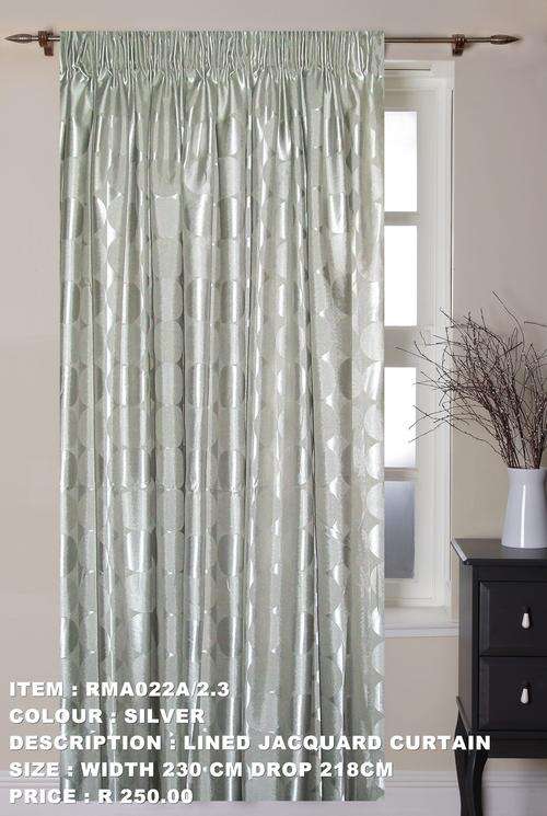 Ready made Lined Jacquard Curtain