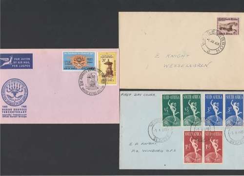 7 Special FDC's of the UNION and the REPUBLIC OF SOUTH AFRICA