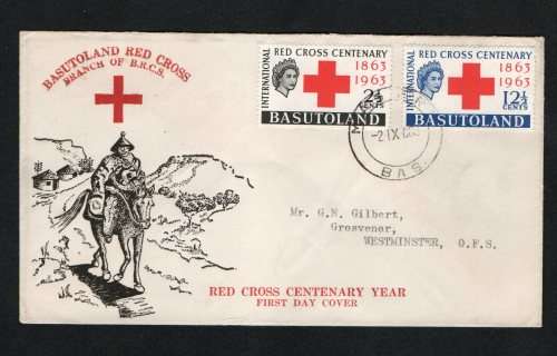 FDC Basutoland Red Cross 1963