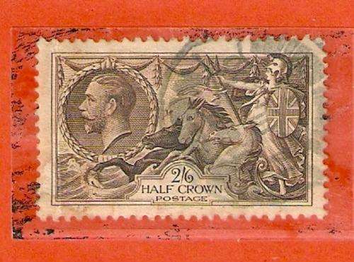 Used 2/6 Seahorse re-engraved - SG 450