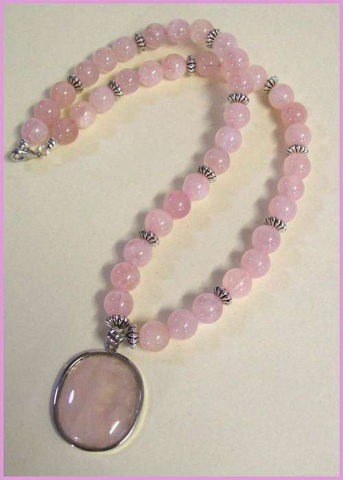 Rose Quartz Necklace  *  Heart Chakra stone