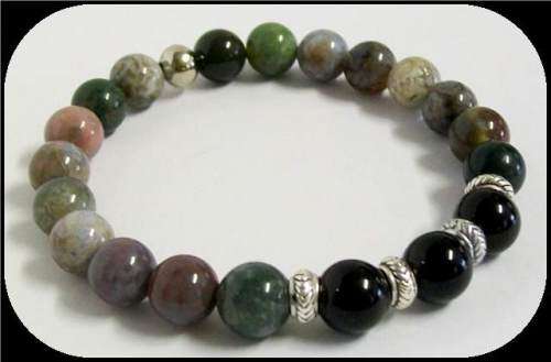 Men's  Jasper and Agate Bracelet