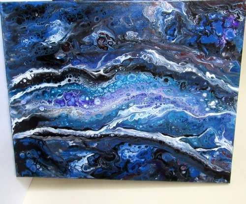 Acrylic Pour Painting  -  Milky Way
