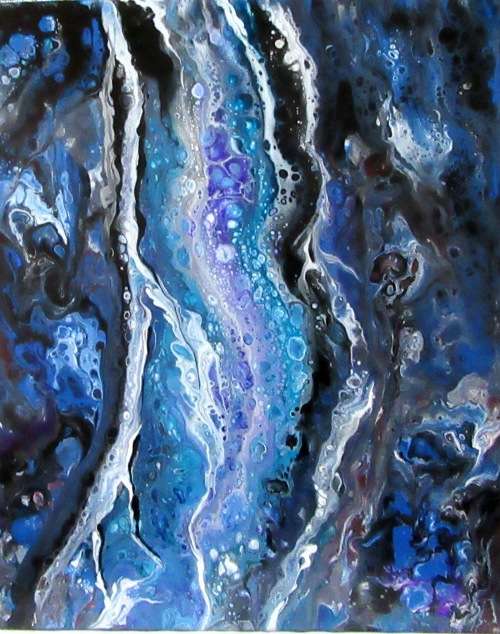 Acrylic Pour Painting  -  Milky Way